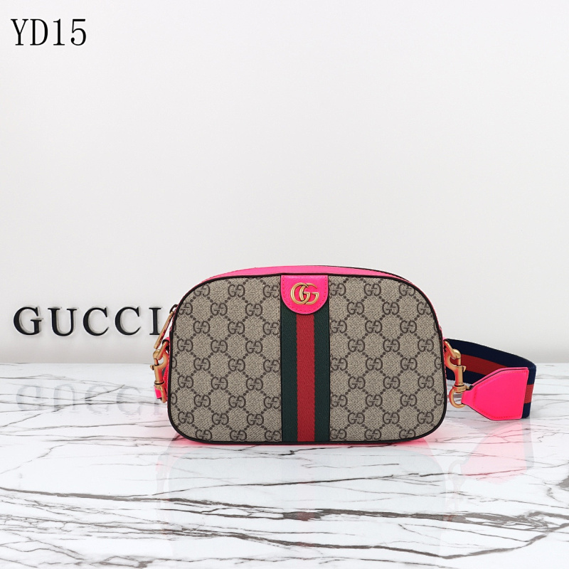 cover-164833893 Gucc1 Model 752591 GG Supreme Crossbody Bag with Fluorescent Pink Trim