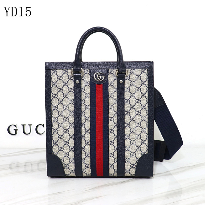 Gucc1 Model 724685 Blue Monogram Canvas Tote Bag