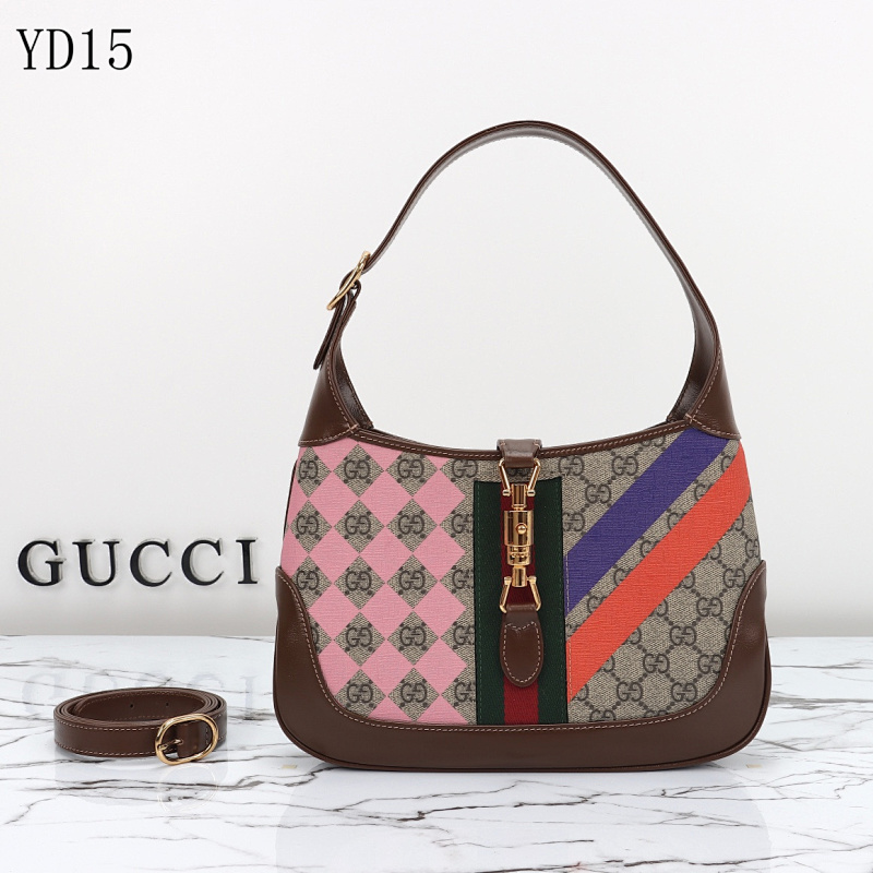 Gucc1 YD15 GG Supreme Patchwork Hobo Bag