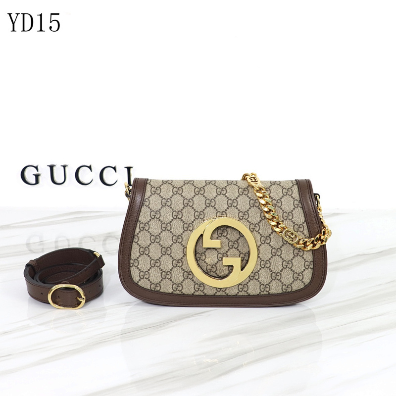 Gucc1 YD15 GG Supreme Chain Shoulder Bag