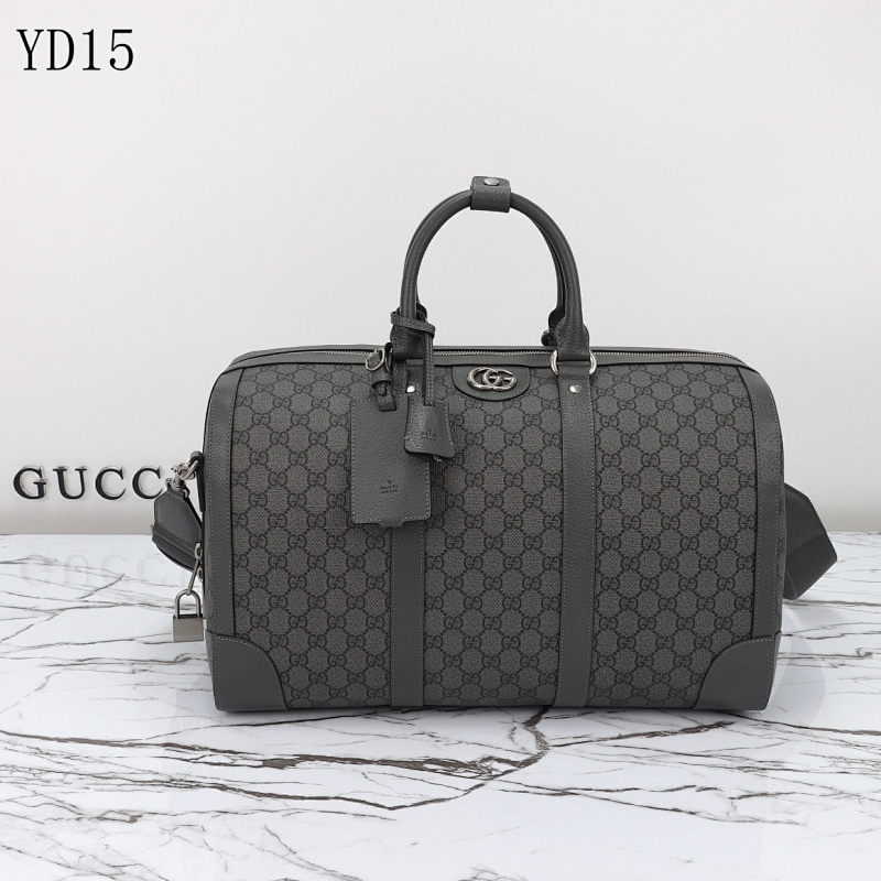 Gucc1 Model 724642 Grey GG Supreme Duffle Bag