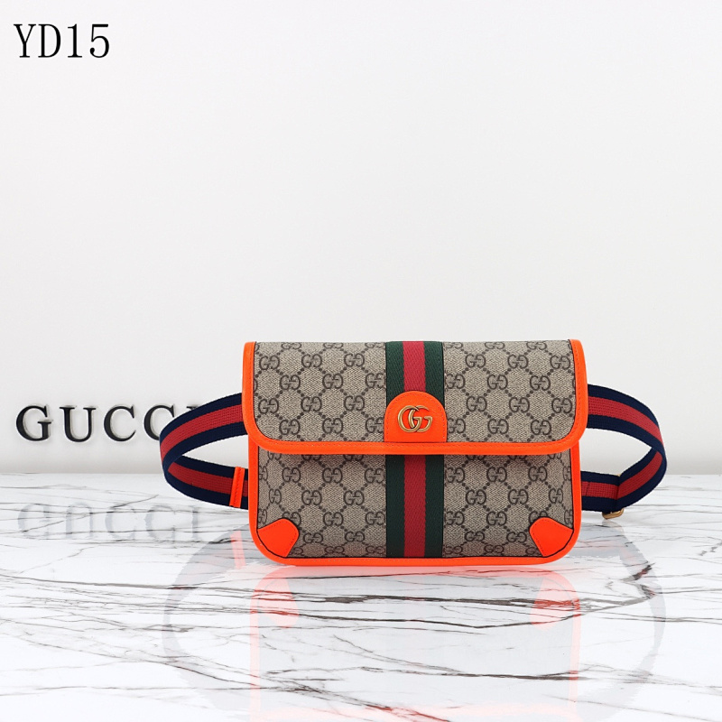 Gucc1 Model 752597 Fluorescent Orange GG Supreme Shoulder Bag