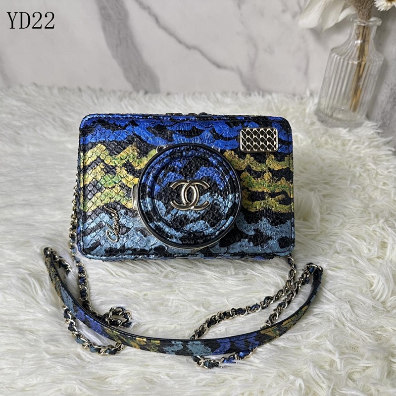 CHANELL Camera Bag AS4817 Blue Snake Print