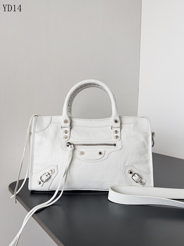 Balensiaga – Classic City Bag – White Leather