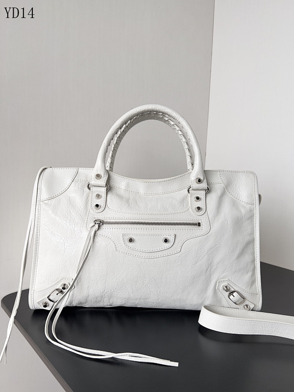 Balensiaga YD14 – Black and White Nylon Crossbody Bag
