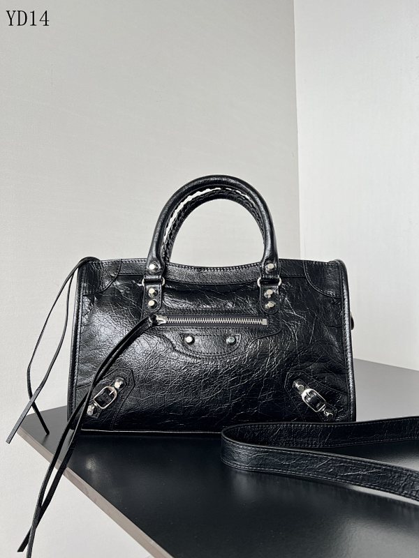 Bale.nciaga YD14 Braided Leather Tote Bag