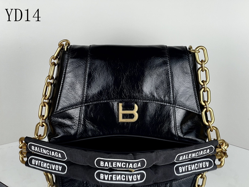 Balensiaga Model 166 Large Black Leather Shoulder Bag