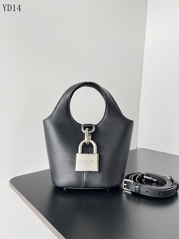 Balensiaga Locker Bag#2024 Spring Lock-Embellished Tote