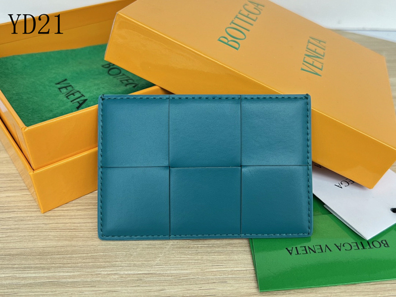 BotegaaVeneta BV Card Holder 649597 Teal Leather