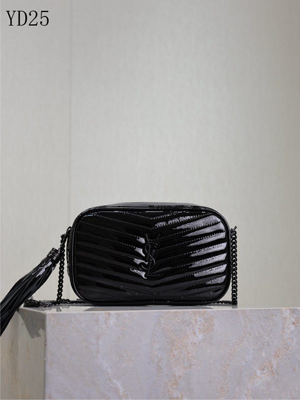 YSL YD25055 Quilted Patent Leather Crossbody Bag