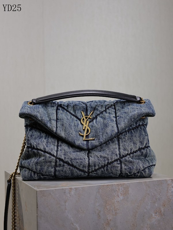 cover-183765956 YSL YD25073 Quilted Denim Medium Bag