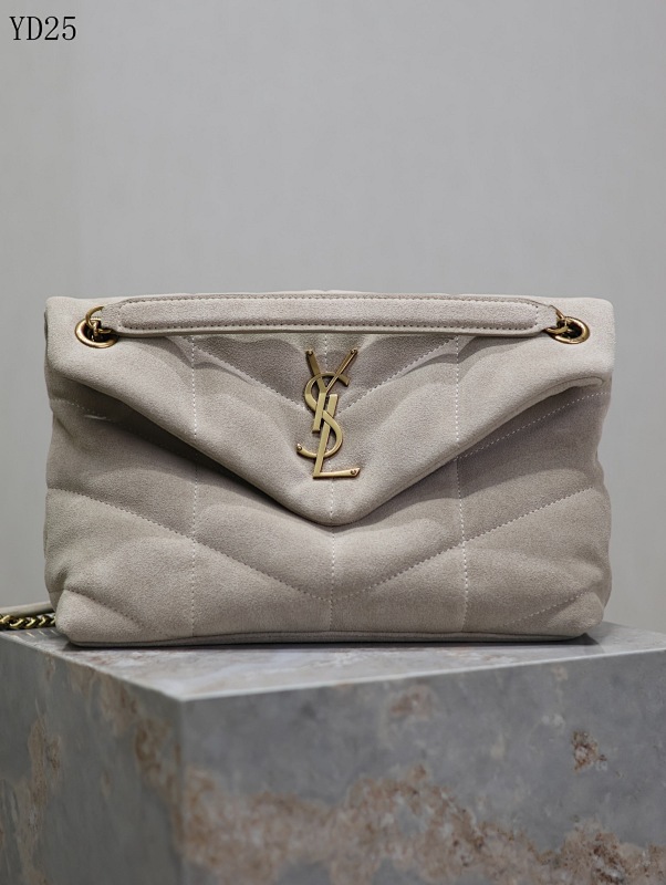 YSL YD25073 Medium Quilted Suede Shoulder Bag