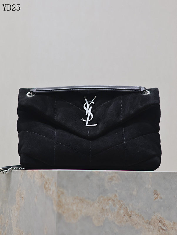 YSL YD25073 Quilted Velvet Shoulder Bag