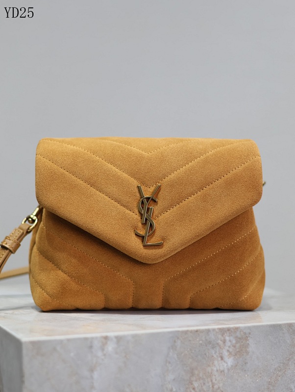 YSL YD25053 Quilted Suede Clutch