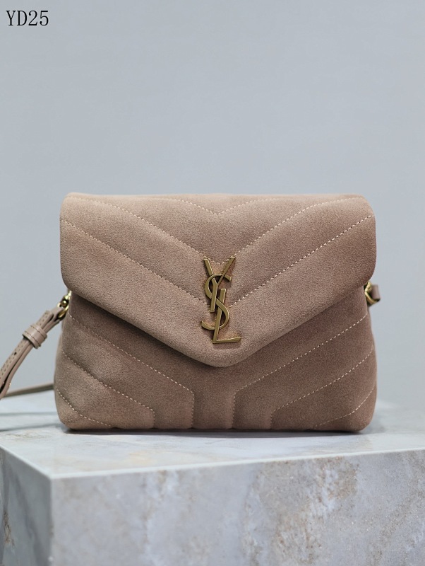 YSL YD25053 Quilted Suede Crossbody Bag