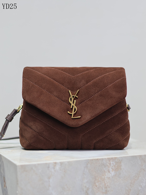 YSL YD25053 Quilted Suede Crossbody Bag