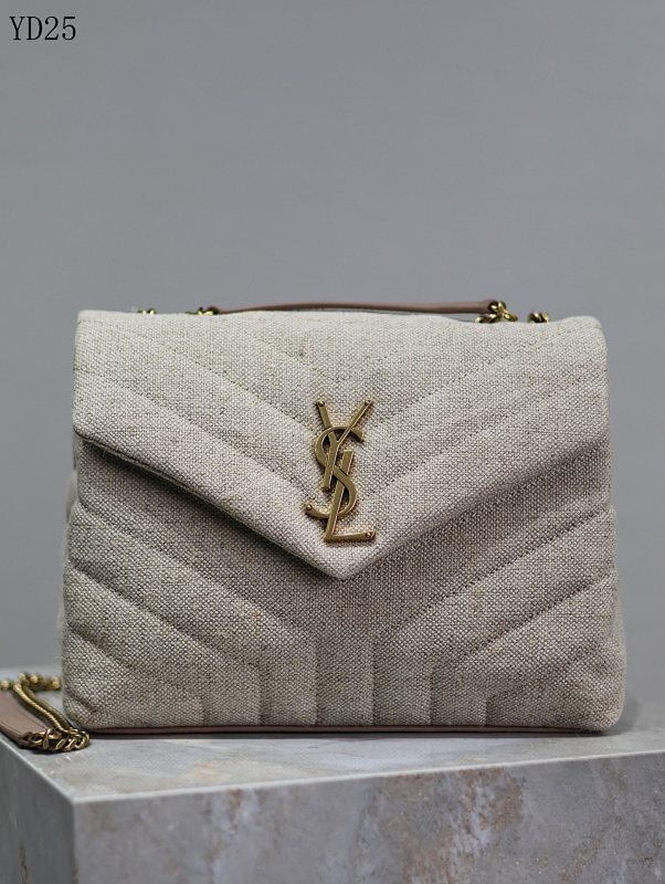 YSL YD25065 Medium Canvas Flap Bag