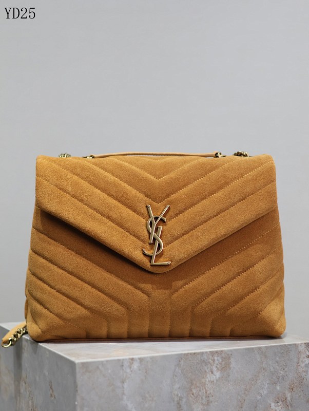 YSL YD25080 Quilted Velvet Shoulder Bag