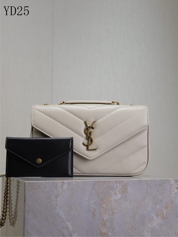 YSL YD2568 Quilted Leather Shoulder Bag