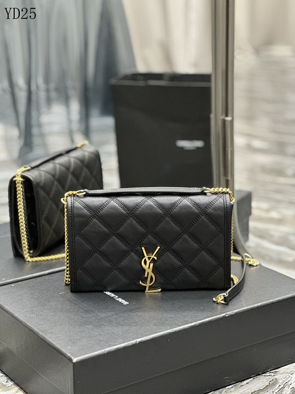 YSL YD2570 Quilted Wallet on Chain