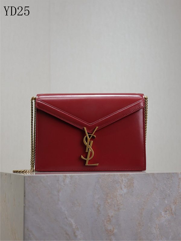 YSL YD25065 Red Leather Clutch Bag