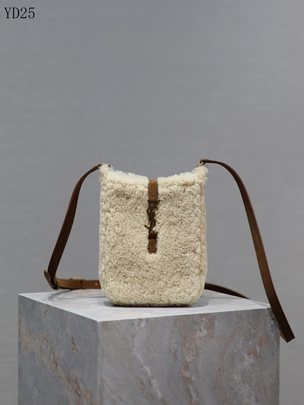 YSL YD25052 Mini Shearling Crossbody Bag
