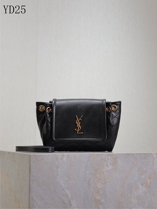 YSL YD25 Quilted Leather Wallet on Chain