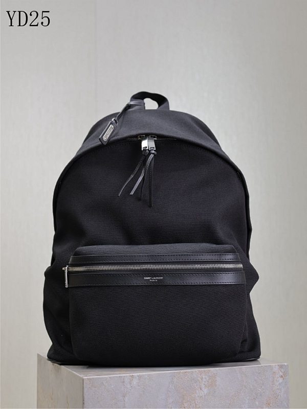YSL YD25054 Black Canvas Backpack