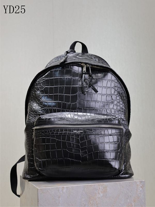 SntLaurent YD25080 Crocodile-Embossed Backpack