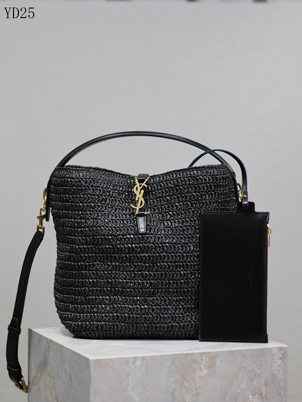 YSL YD25 Woven Leather Shoulder Bag