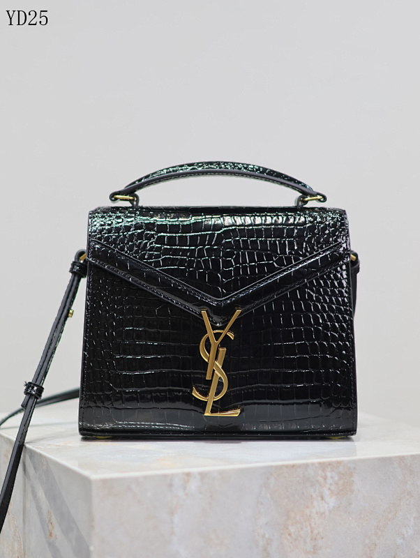 YSL YD25072 Monogram Crocodile-Embossed Crossbody Bag