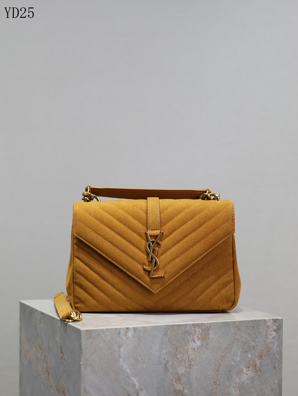 YSL YD25060 Quilted Velvet Shoulder Bag