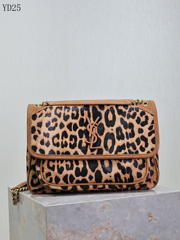 YSL YD25080 Leopard Print Niki Bag