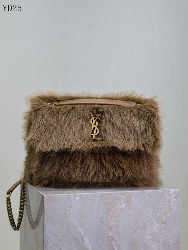 YSL YD25 Faux Fur Crossbody Bag