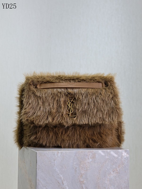 YSL YD25080 Faux Fur Crossbody Bag