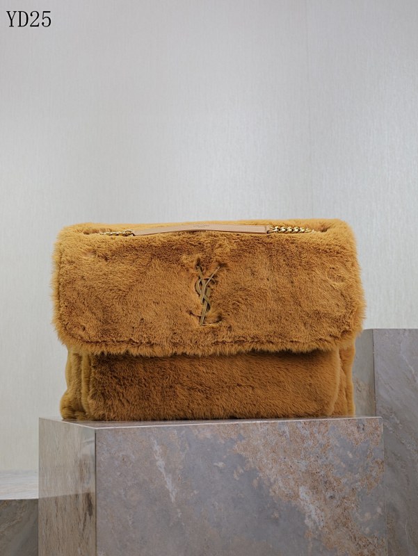 YSL YD25 Faux Fur Clutch Bag