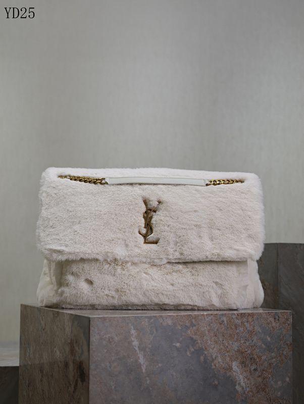YSL YD25095 Faux Fur Clutch Bag