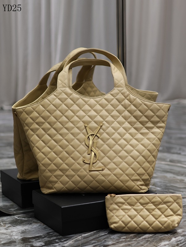 YSL Icare Tote Bag – Quilted Nappa Leather Large Shoulder Bag