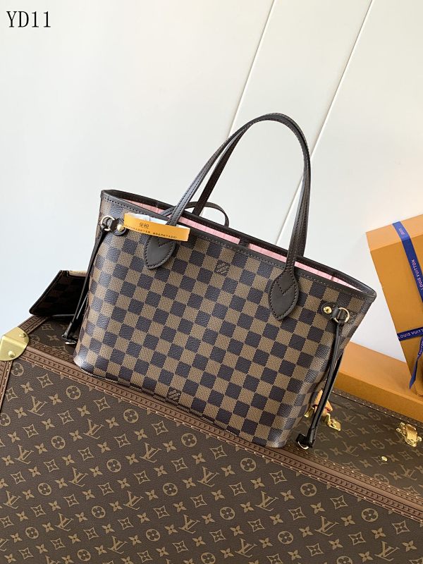 LVutton YD11 Damier Ebene Neverfull MM Shoulder Bag