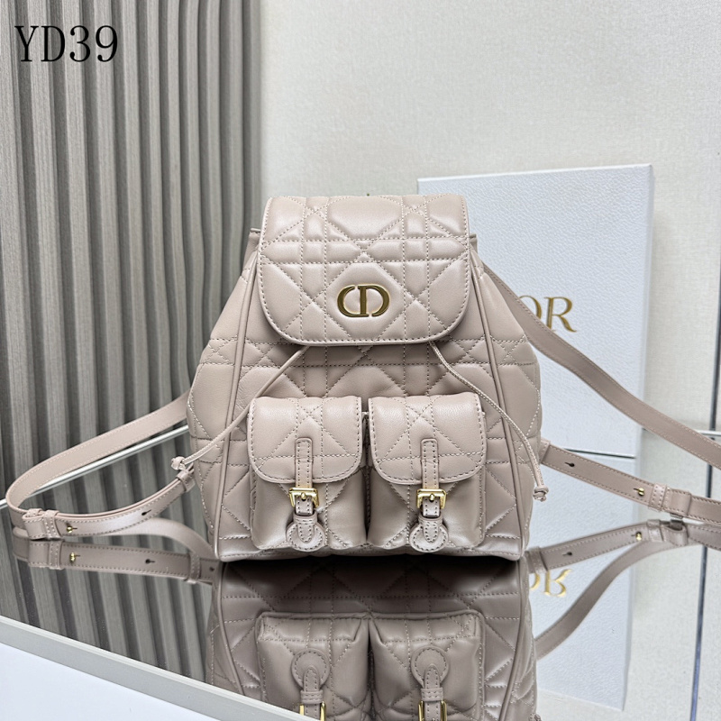 Diiior YD39 Quilted Leather Backpack