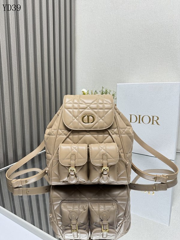 Diiior YD39082 Quilted Leather Backpack