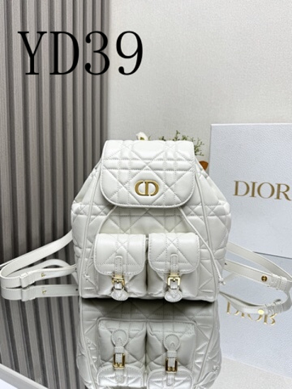 Diiior YD39 Quilted White Leather Bag