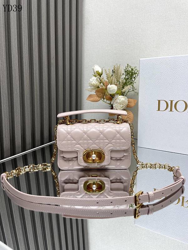 Diiior YD39070 Mini Jolie Pearl Bag Pink
