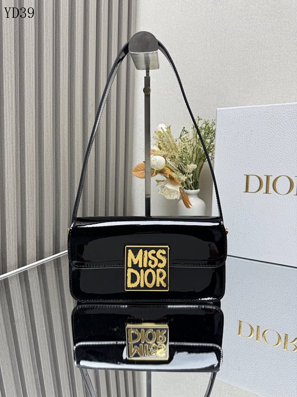 Diiior Miss Diiior YD39 Patent Leather Shoulder Bag