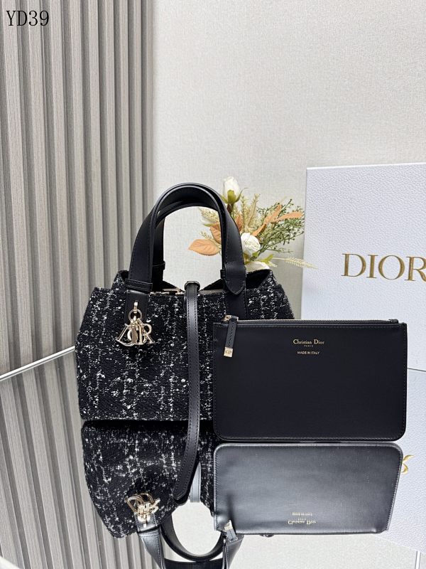 Diiior YD39067 Tweed Tote Bag