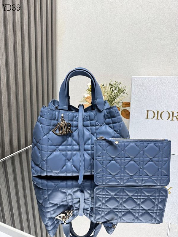 Diiior YD39085 Toujours Medium Blue Handbag