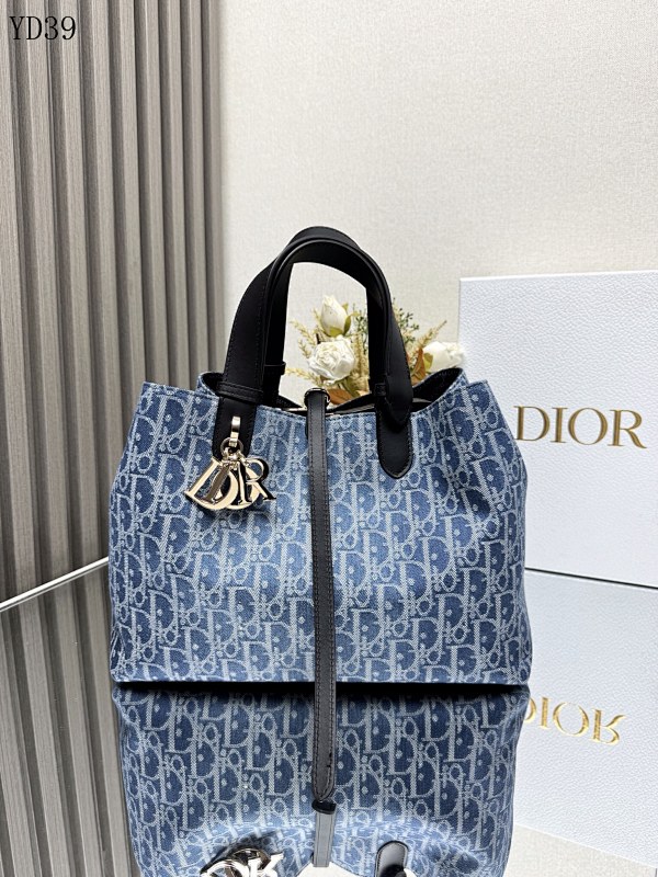 Diiior YD39070 Oblique Denim Tote Bag