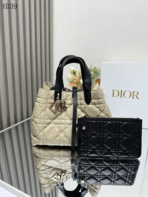 Diiior YD39085 Tote Bag with Quilted Clutch