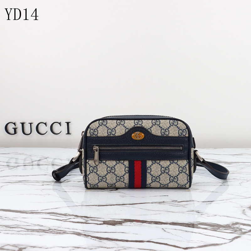 Gucc1 YD14 Crossbody Bag GG Supreme Canvas with Web Stripe