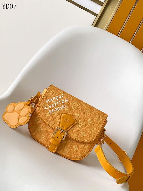 LVutton M12694 Montsouris Small Crossbody Bag with Paw Charm